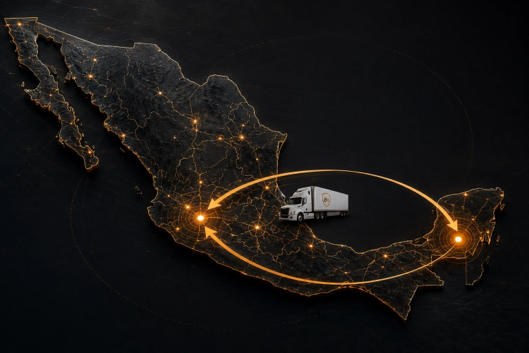 Unidad dedicada de Belander en carretera rumbo al sureste